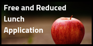 an apple with the words free and reduced lunch application 